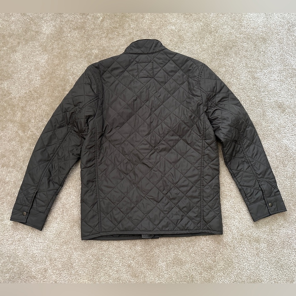 Men's Green Quilted Jacket - Picture 2 of 3